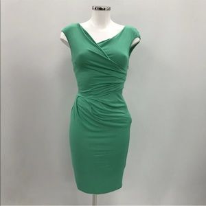 Versace Collection Ruched Wrap V neck dress